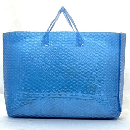 MIU MIU Hand Bag Tote Purse Logo Vinyl Blue Authentic