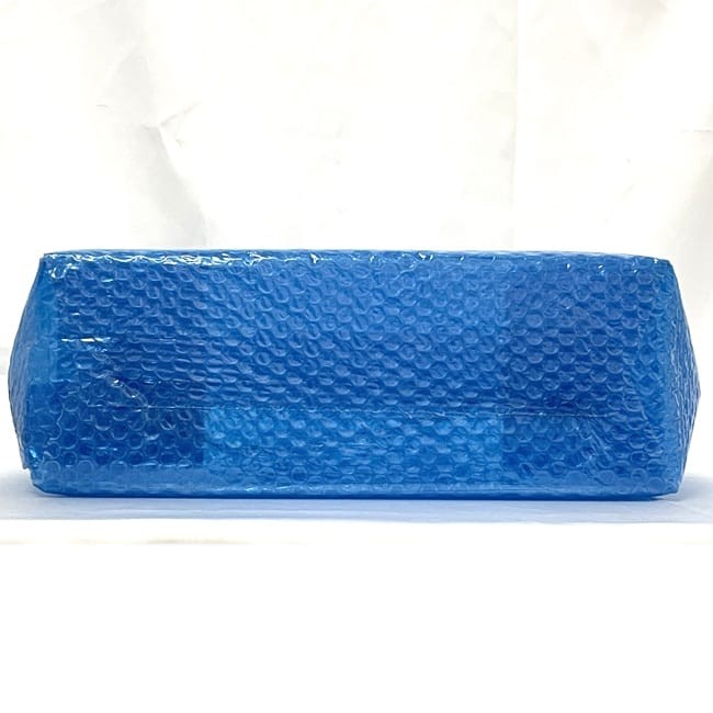 MIU MIU Hand Bag Tote Purse Logo Vinyl Blue Authentic