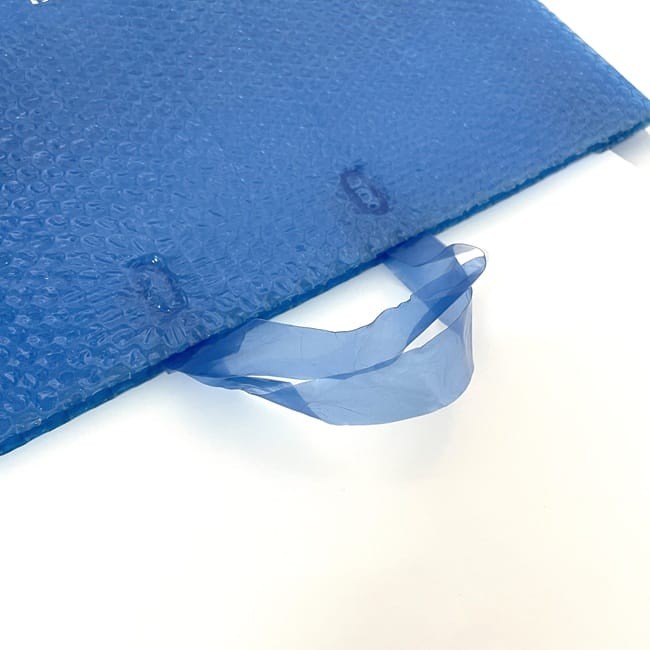 MIU MIU Hand Bag Tote Purse Logo Vinyl Blue Authentic