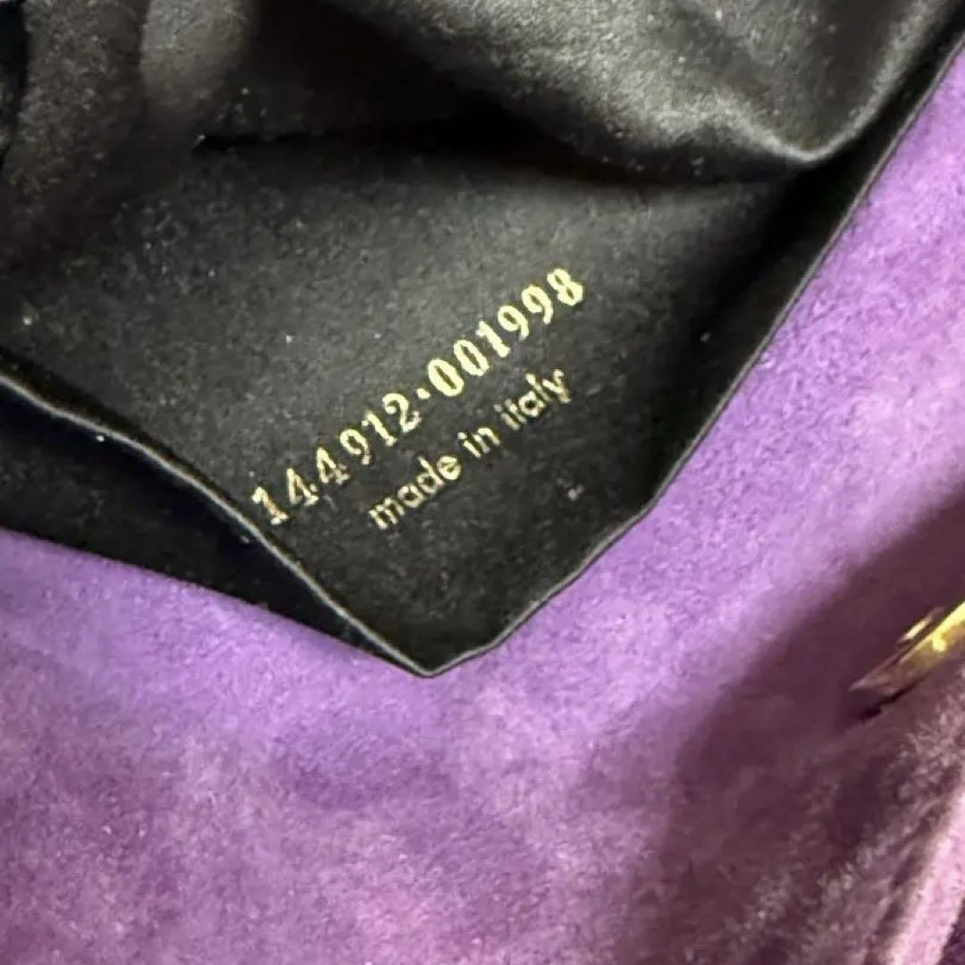 Saint Laurent Shoulder Bag Purse 2way Suede Purple Authentic