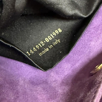 Saint Laurent Shoulder Bag Purse 2way Suede Purple Authentic