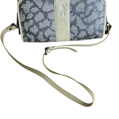 Saint Laurent Shoulder Bag Purse YSL Cassandra Leather Canvas Authentic