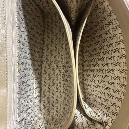 Saint Laurent Shoulder Bag Purse YSL Cassandra Leather Canvas Authentic