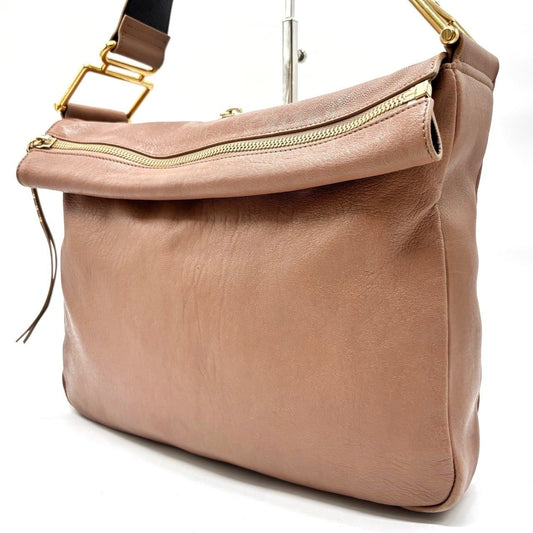 Chloe Shoulder Bag Purse Leather Beige Authentic