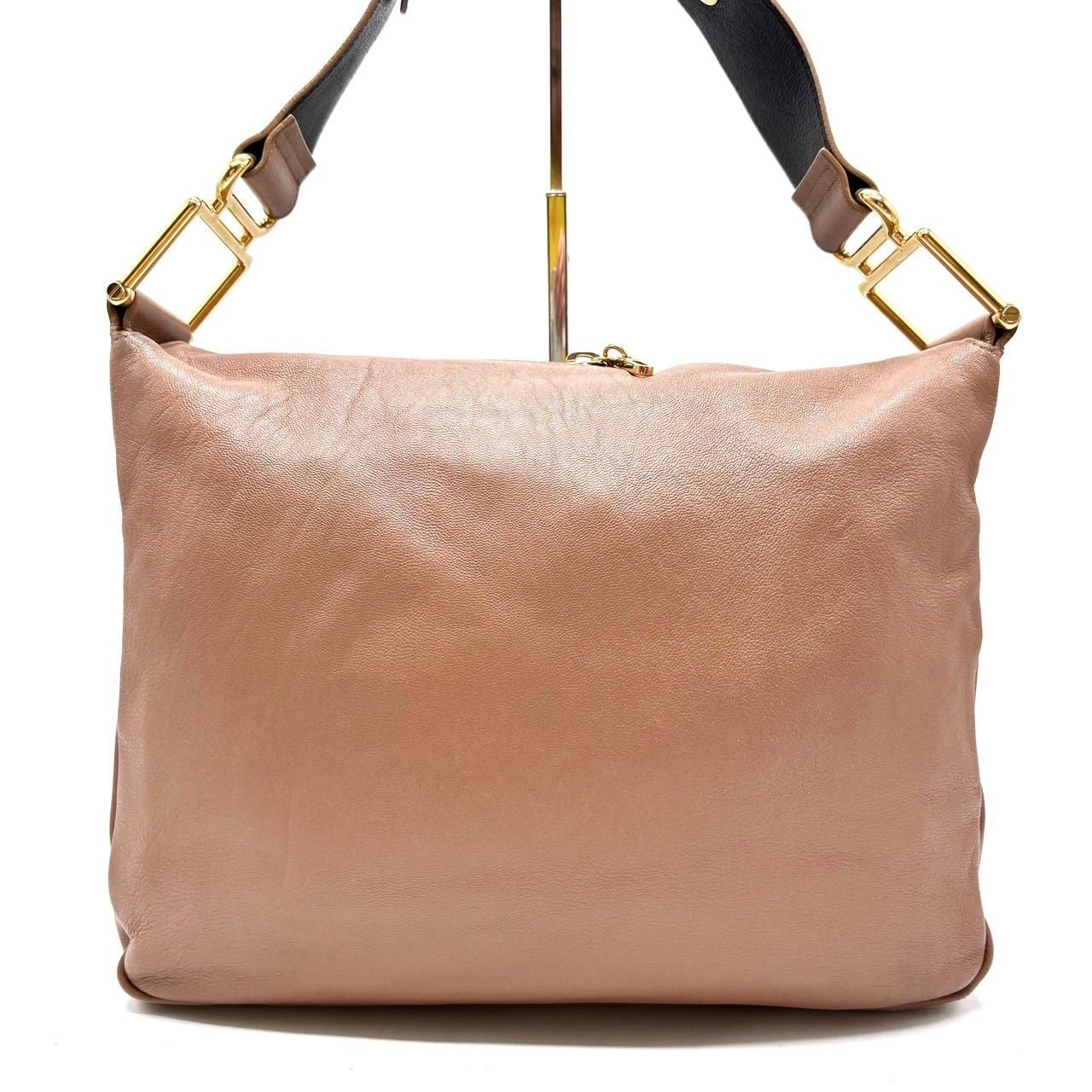 Chloe Shoulder Bag Purse Leather Beige Authentic