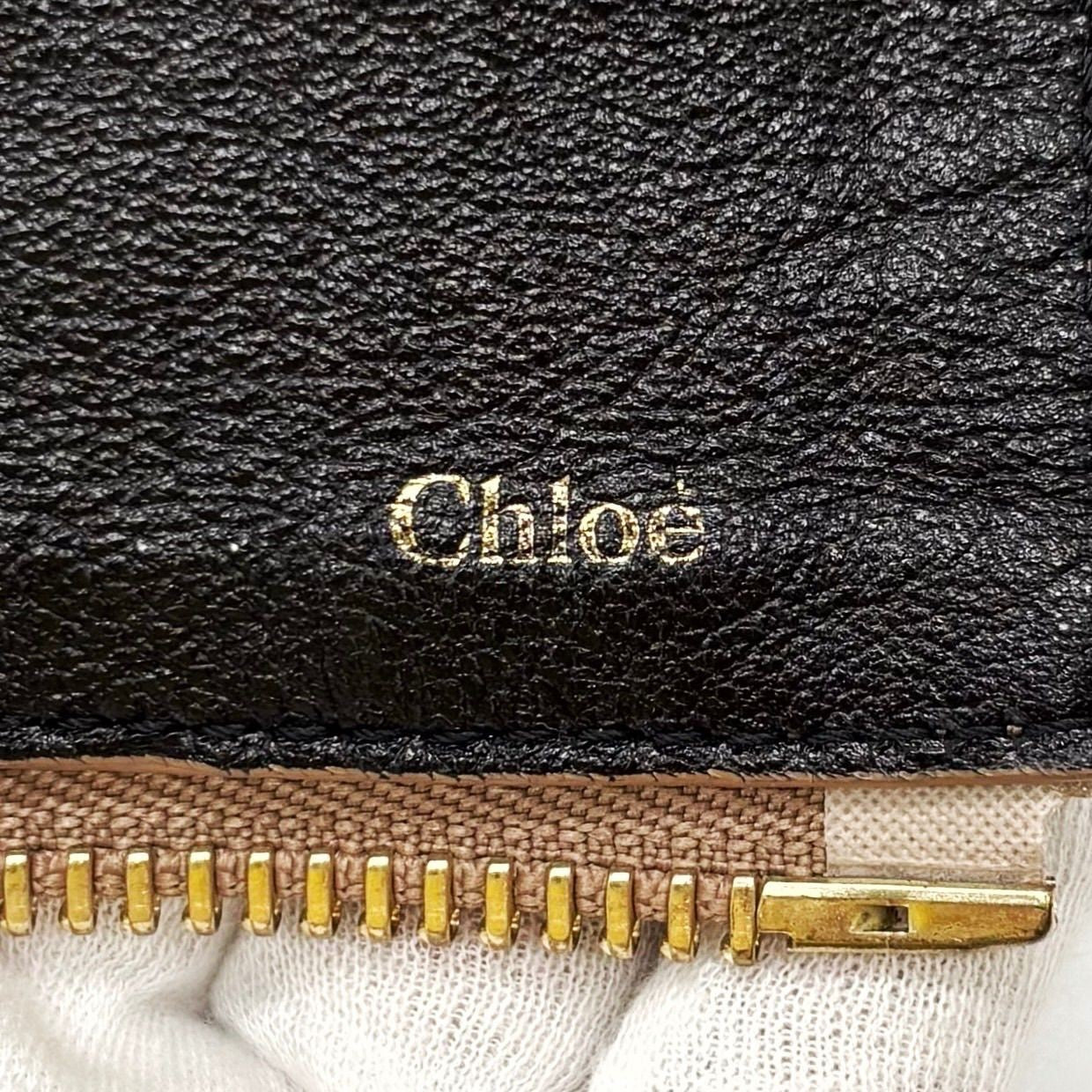 Chloe Shoulder Bag Purse Leather Beige Authentic