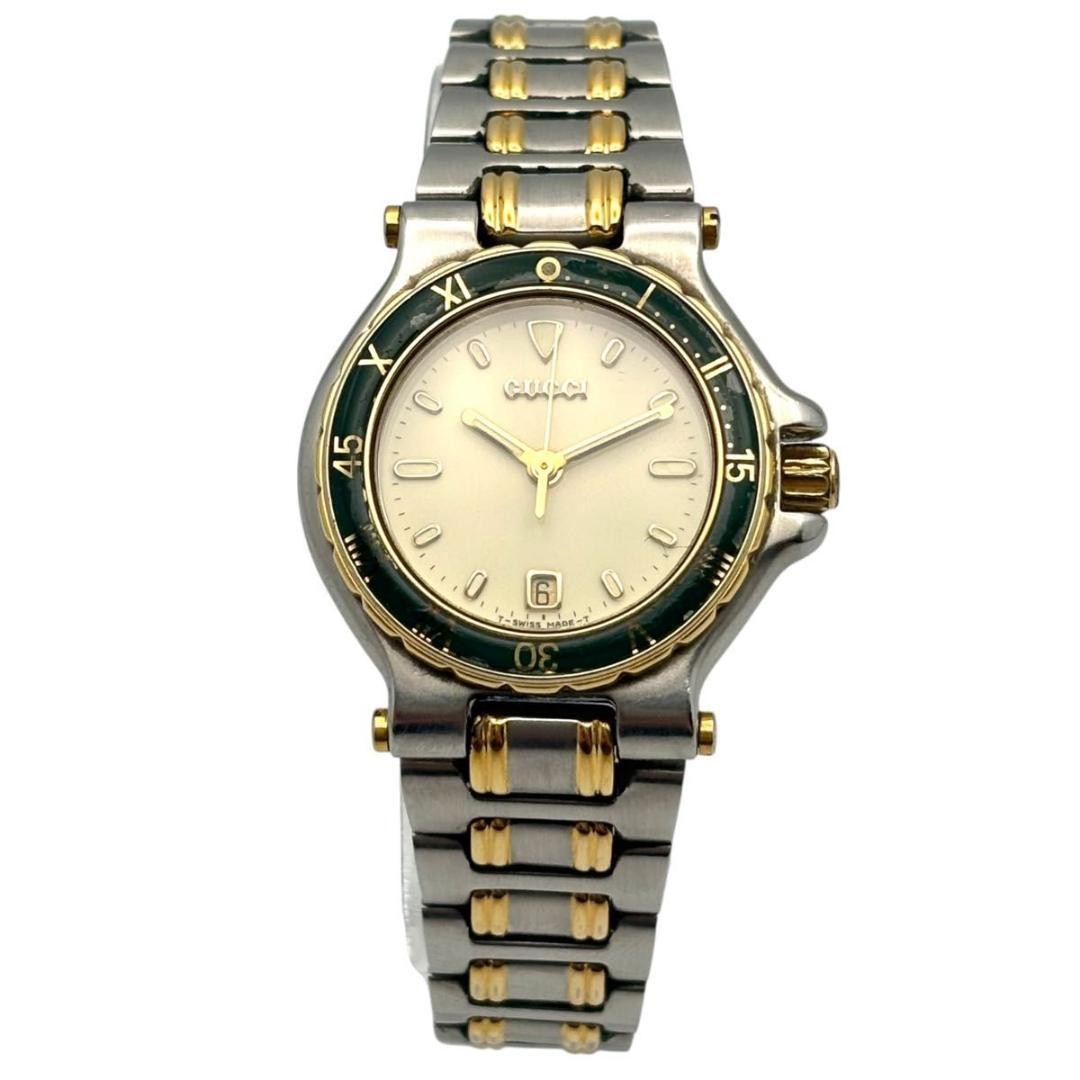 GUCCI 9700L Quartz Watch Wristwatch Gold Silver Women's Authentic