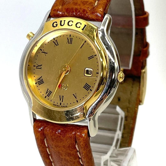 GUCCI 8200JR Quartz Watch Wristwatch Gold Women's Authentic