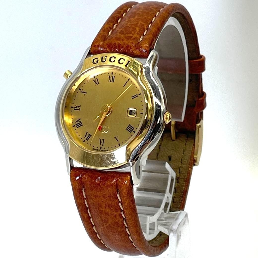 GUCCI 8200JR Quartz Watch Wristwatch Gold Women's Authentic