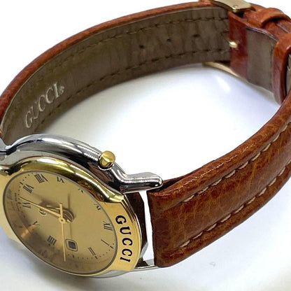 GUCCI 8200JR Quartz Watch Wristwatch Gold Women's Authentic