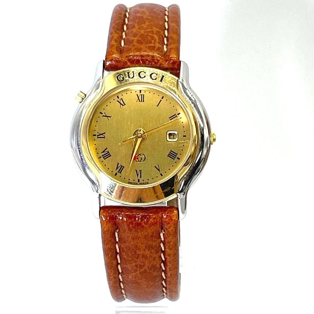 GUCCI 8200JR Quartz Watch Wristwatch Gold Women's Authentic