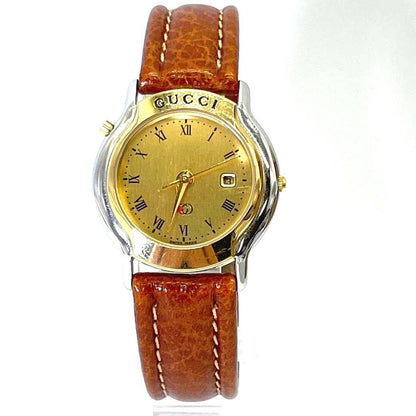 GUCCI 8200JR Quartz Watch Wristwatch Gold Women's Authentic