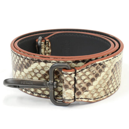 FENDI Shoulder Strap Strap you Belt Leather Brown Authentic