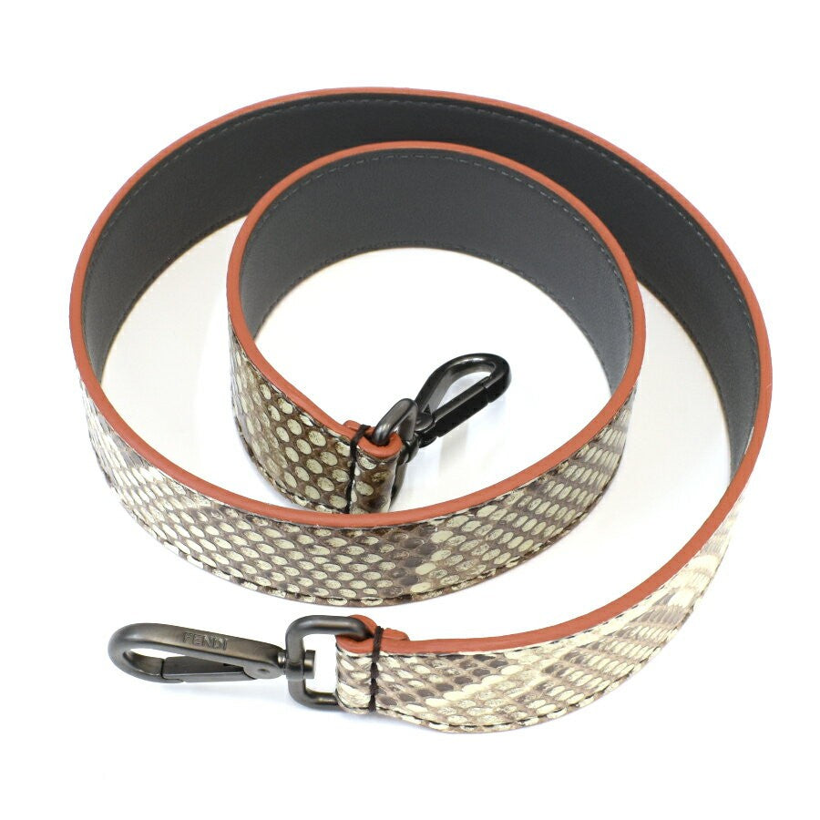 FENDI Shoulder Strap Strap you Belt Leather Brown Authentic