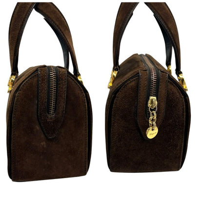 Salvatore Ferragamo Gancini Purse Shoulder bag Suede Authentic Used convertible