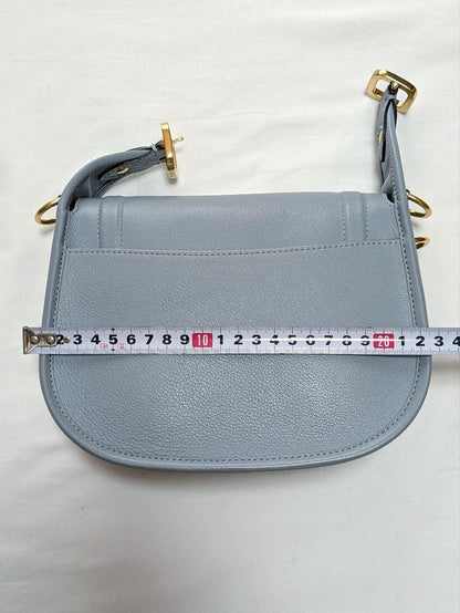 MULBERRY Shoulder Bag Purse Logo Light Blue Authentic