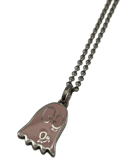 GUCCI Necklace Pendant Ghost Pink Silver 925 Unisex Accessory Authentic
