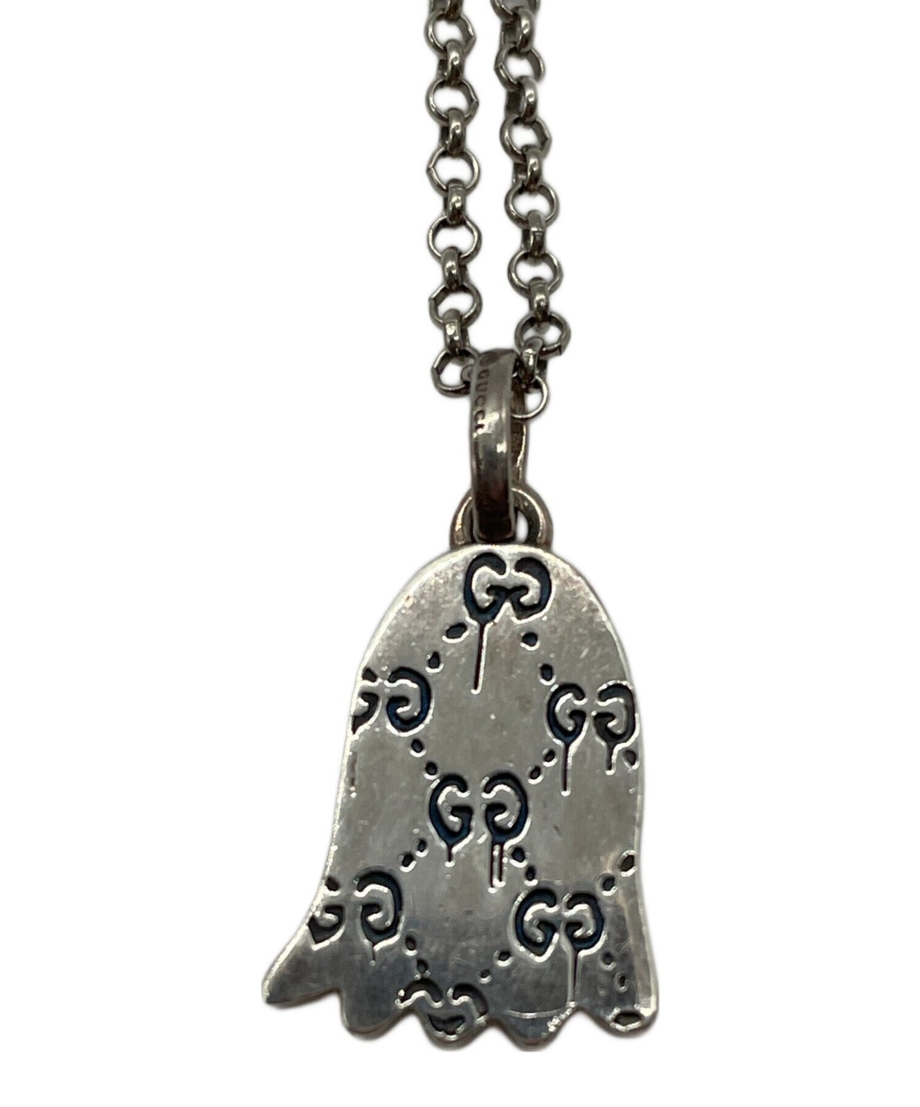 GUCCI Necklace Pendant Ghost Pink Silver 925 Unisex Accessory Authentic