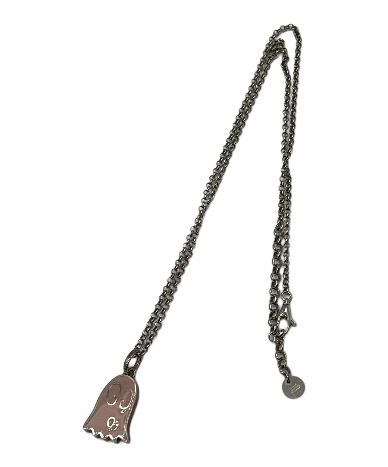GUCCI Necklace Pendant Ghost Pink Silver 925 Unisex Accessory Authentic