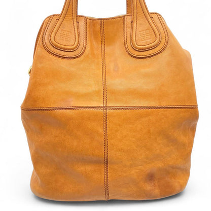 GIVENCHY Hand Bag Tote Purse 2way Nightingale Leather Brown Authentic