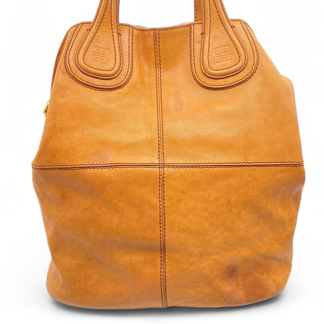 GIVENCHY Hand Bag Tote Purse 2way Nightingale Leather Brown Authentic