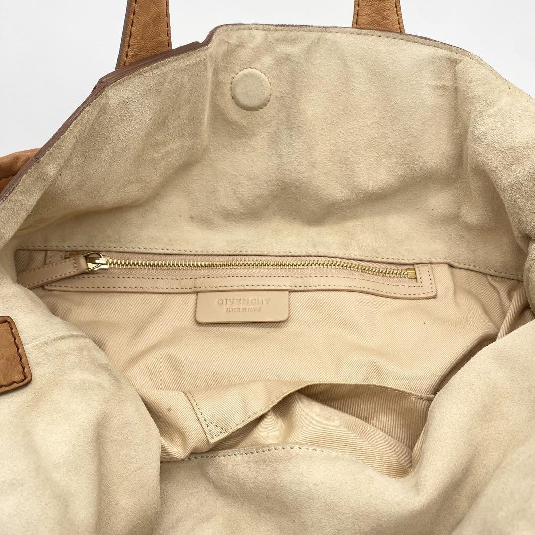 GIVENCHY Hand Bag Tote Purse 2way Nightingale Leather Brown Authentic