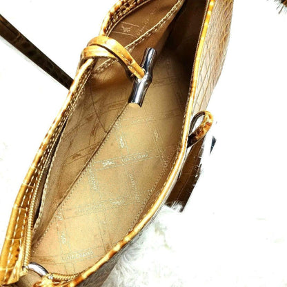 Longchamp Shoulder Bag Purse Camel Authentic
