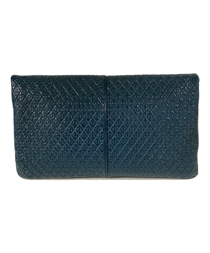 TOD'S Clutch Bag Second Bag Green Authentic