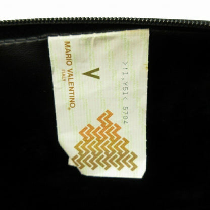 MARIO VALENTINO Hand Bag Tote Purse V Logo Black Authentic
