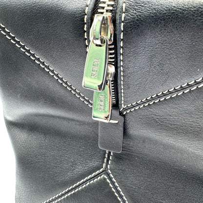 TOD'S Hand Shoulder Bag Tote Purse Mini Boston 2way Leather Black Authentic