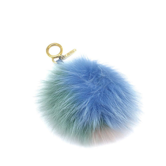 FENDI Bag Charm Key Holder Strap Pink Green Blue Authentic