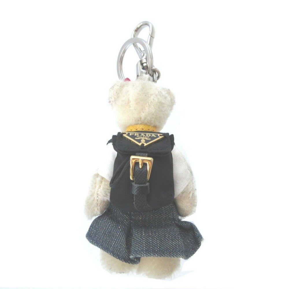 PRADA Key Ring Keychain Bag Charm Bear Authentic