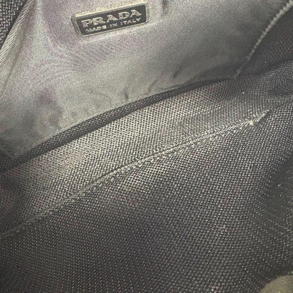 PRADA Hand Bag Tote Purse Accessory Pouch Logo Nylon Light Blue Authentic