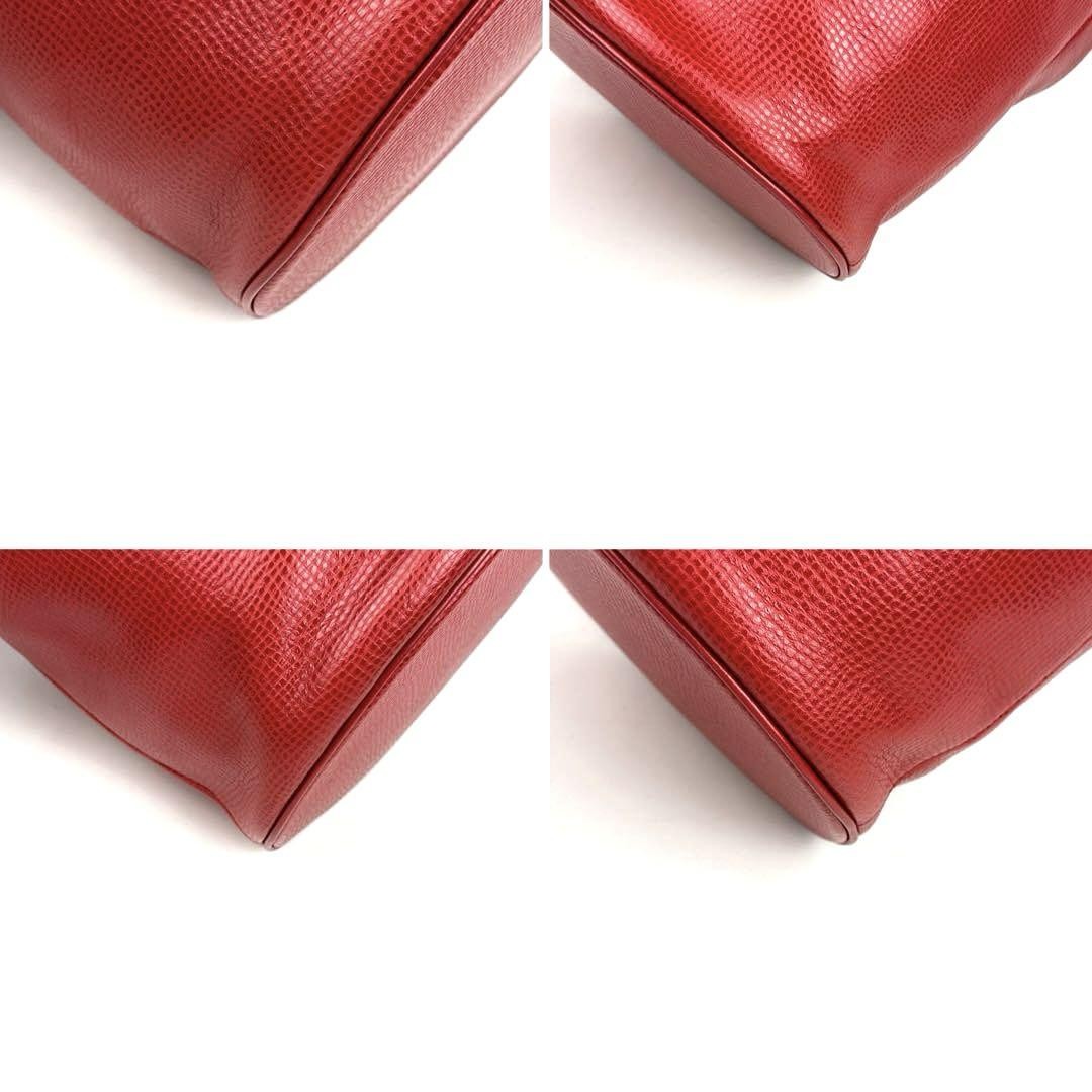 Christian Dior Shoulder Bag Purse CD Leather Red Authentic