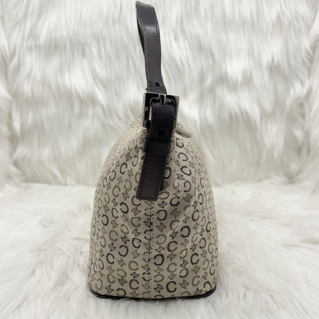 CELINE Hand Bag Tote Purse Accessory Pouch C Macadam Canvas Leather Authentic