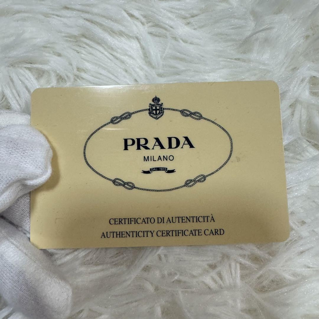 PRADA Shoulder bag Purse one shoulder triangle logo nylon khaki Unisex Authentic