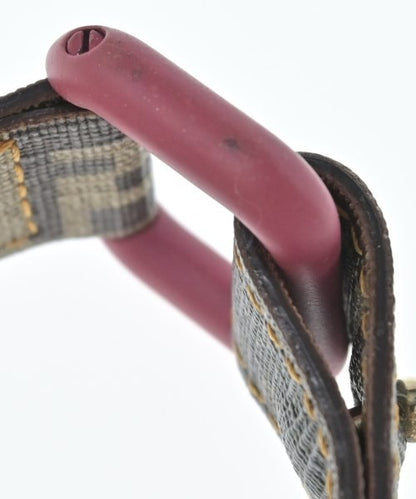 FENDI Bracelet Bangle FF Zucca Beige Brown Authentic