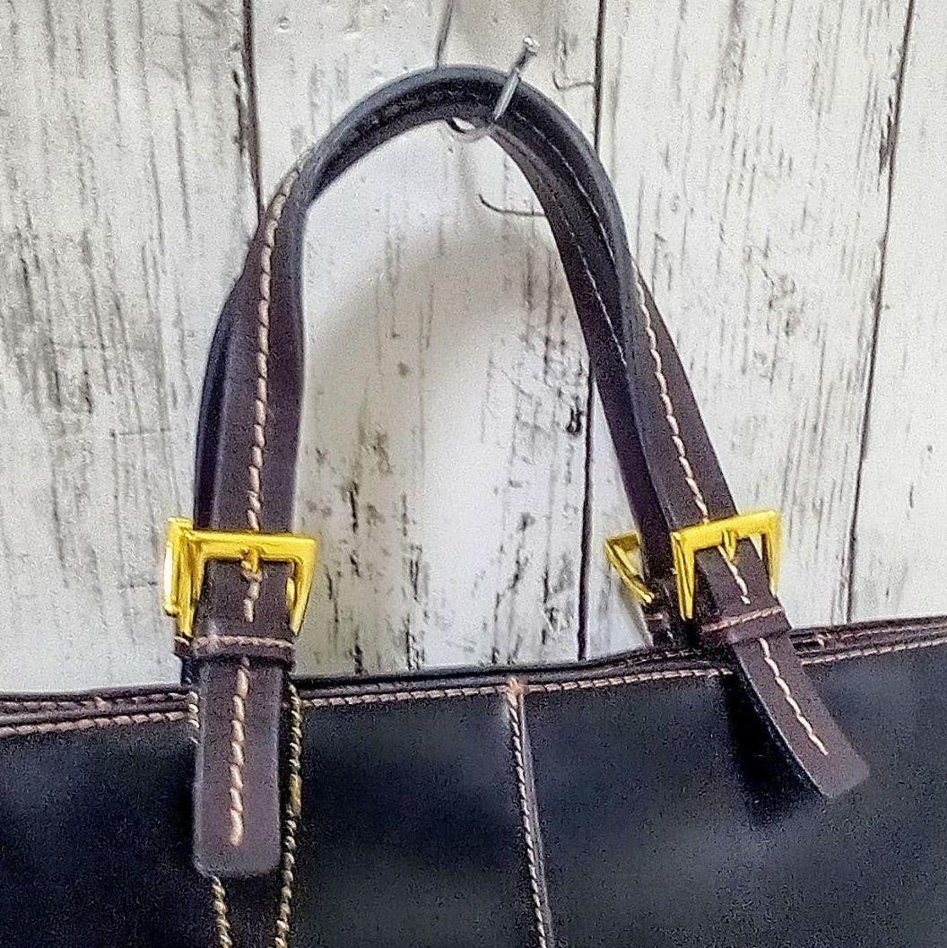 Valentino Hand Bag Tote Purse Leather Black Authentic