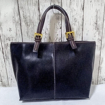 Valentino Hand Bag Tote Purse Leather Black Authentic