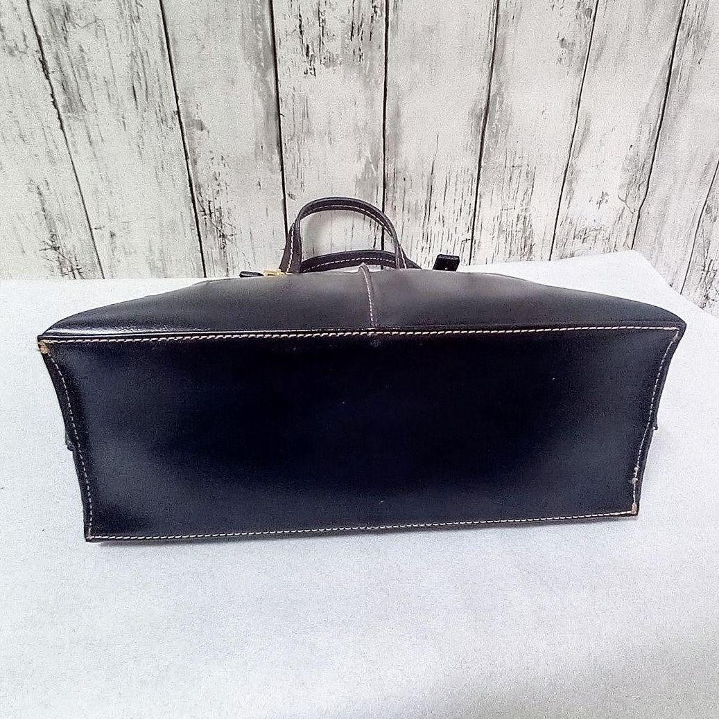Valentino Hand Bag Tote Purse Leather Black Authentic