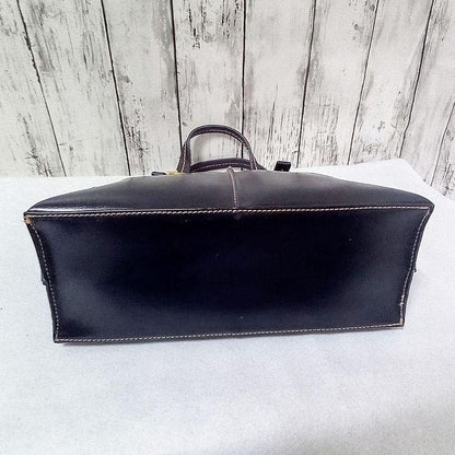 Valentino Hand Bag Tote Purse Leather Black Authentic