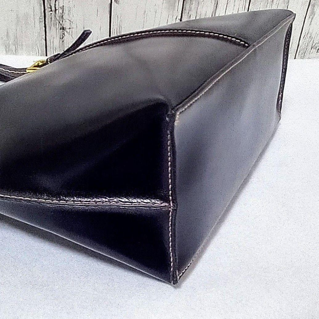Valentino Hand Bag Tote Purse Leather Black Authentic