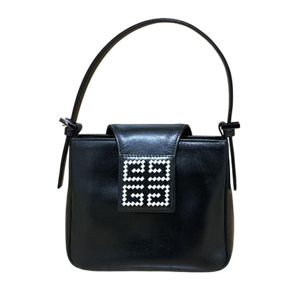 GIVENCHY Hand Shoulder Bag Tote Purse 4G Leather Black Authentic