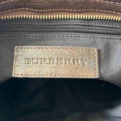 BURBERRY Shoulder Bag Purse Nova Check PVC Leather Beige Authentic
