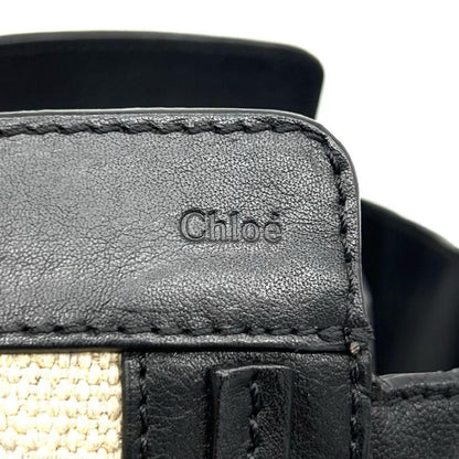 Chloe Hand Bag Tote Purse Alison Leather Black Authentic
