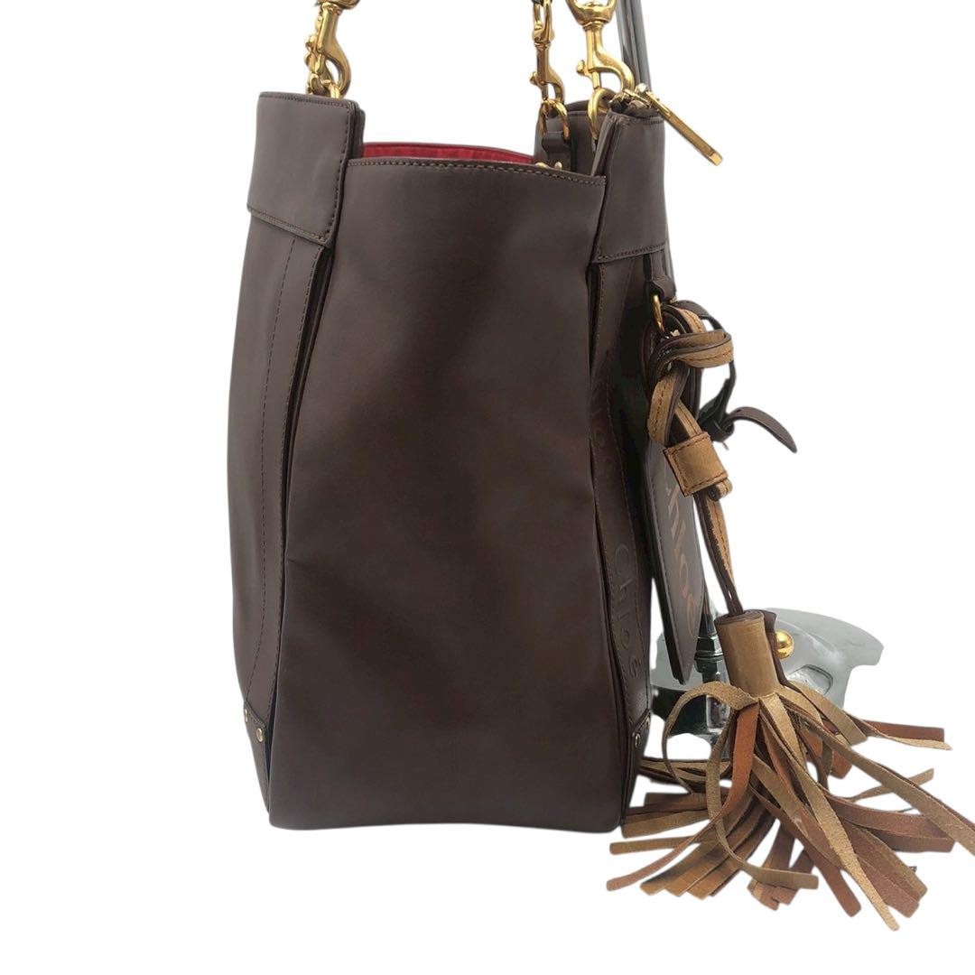 Chloe Hand Bag Tote Purse Eden Brown Authentic