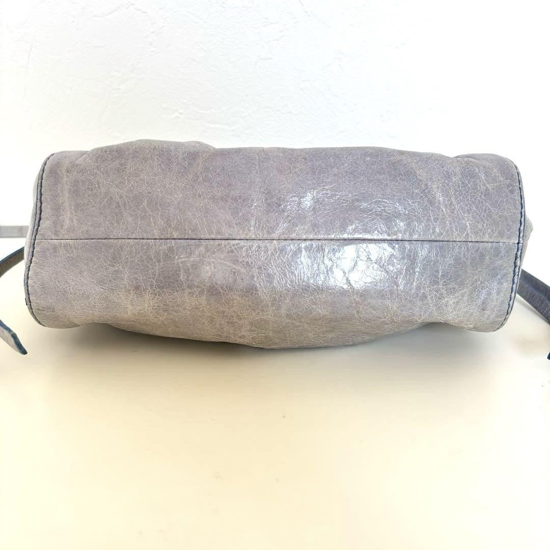 MIU MIU Shoulder Bag Purse Clutch Bag Logo Leather Blue Authentic