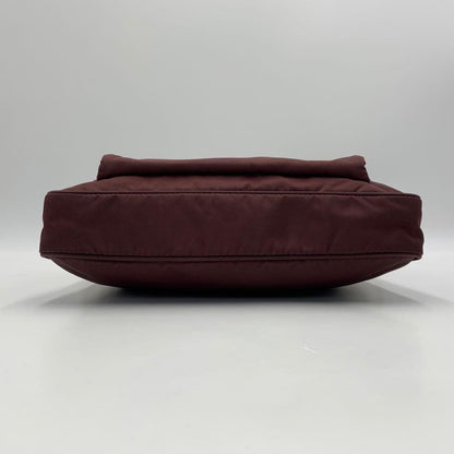 PRADA Shoulder Bag Purse Nylon Bordeaux Authentic