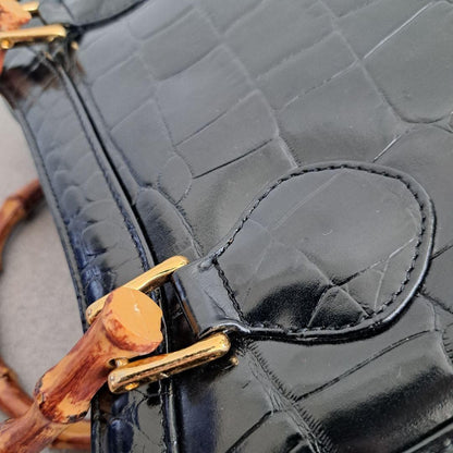 VALENTINO CHRISTY Hand Bag Tote Purse Black Authentic