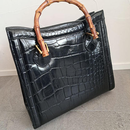 VALENTINO CHRISTY Hand Bag Tote Purse Black Authentic